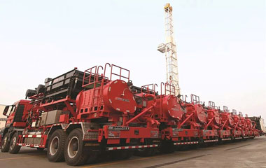 Oilfield fracturing site - vehicle-IP Mesh solution